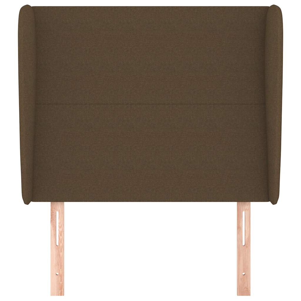 Vidaxl hoofdbord met randen 103x23x118 128 cm stof donkerbruin