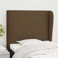Vidaxl hoofdbord met randen 103x23x118 128 cm stof donkerbruin