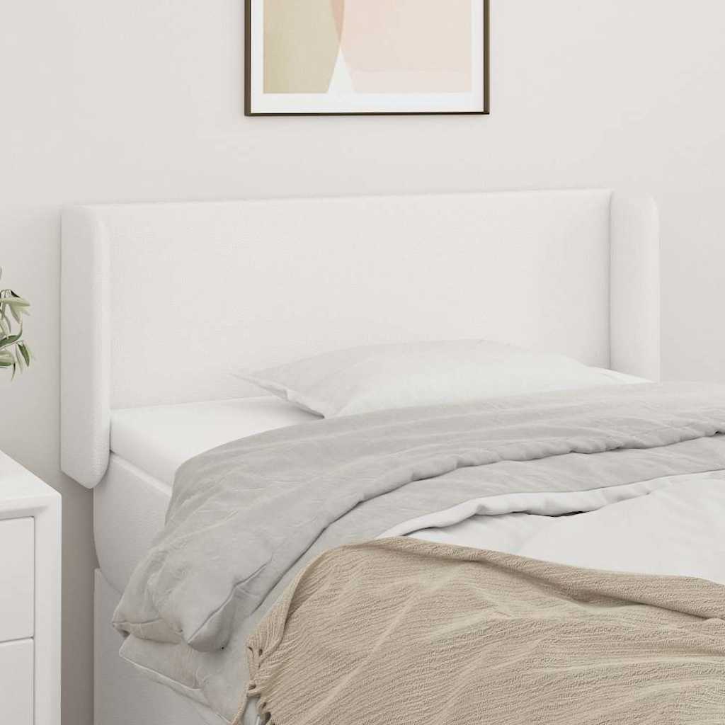 Vidaxl hoofdbord met randen 103x16x78 88 cm kunstleer wit