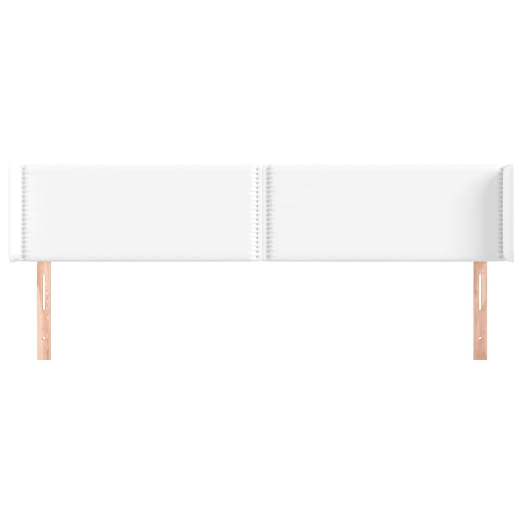Vidaxl hoofdbord met randen 203x16x78 88 cm kunstleer wit