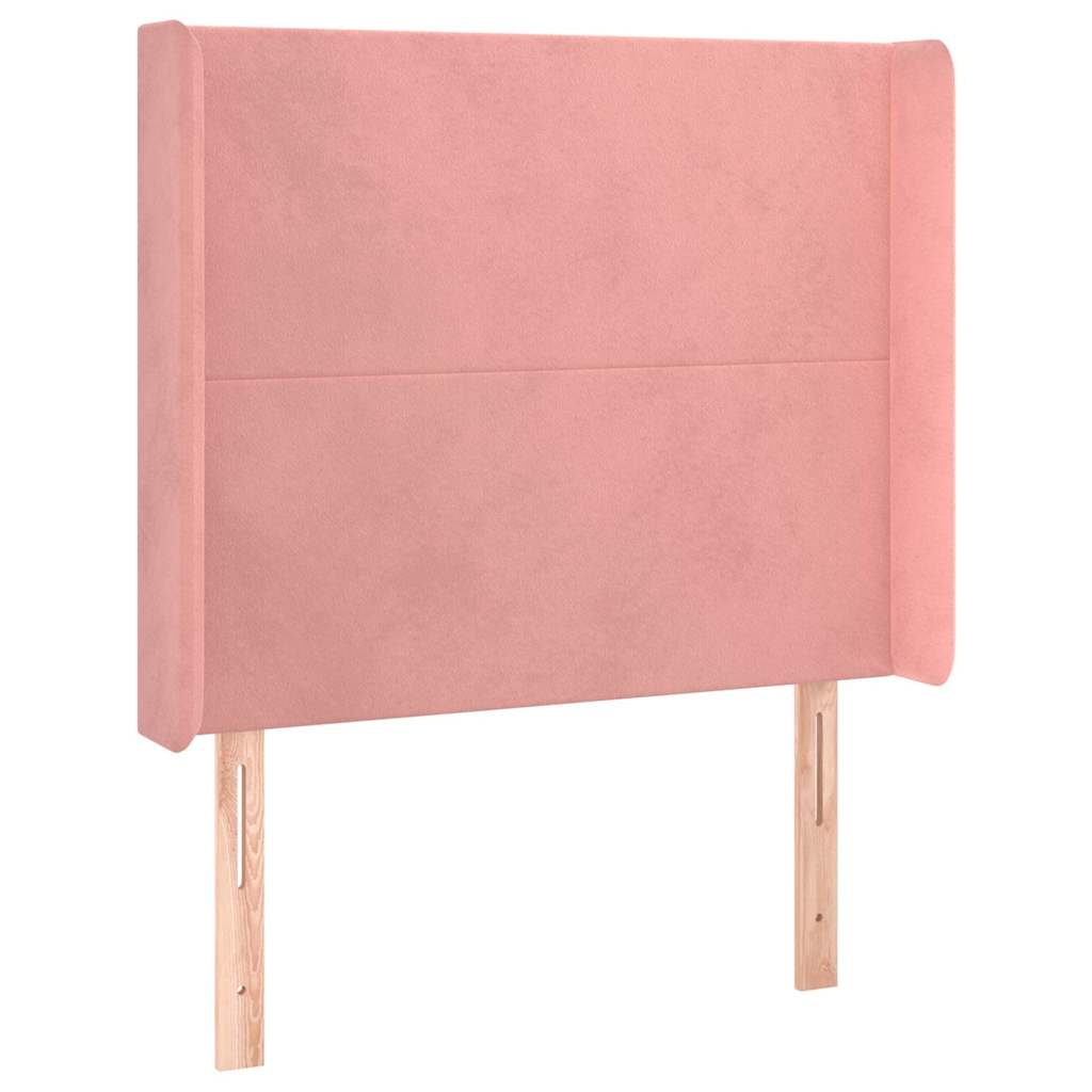 Vidaxl hoofdbord met randen 103x16x118 128 cm fluweel roze