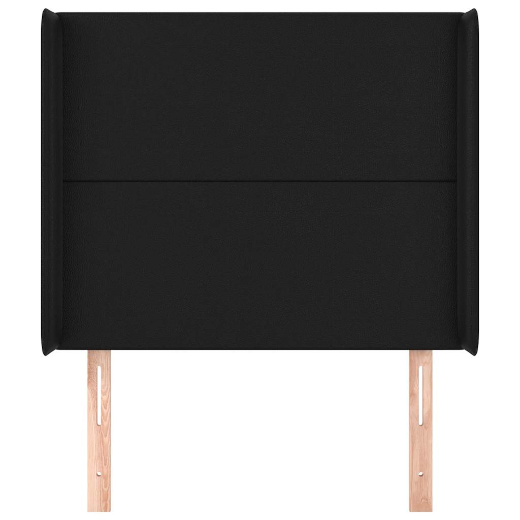 Vidaxl hoofdbord met randen 83x16x118 128 cm kunstleer zwart