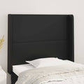 Vidaxl hoofdbord met randen 83x16x118 128 cm kunstleer zwart