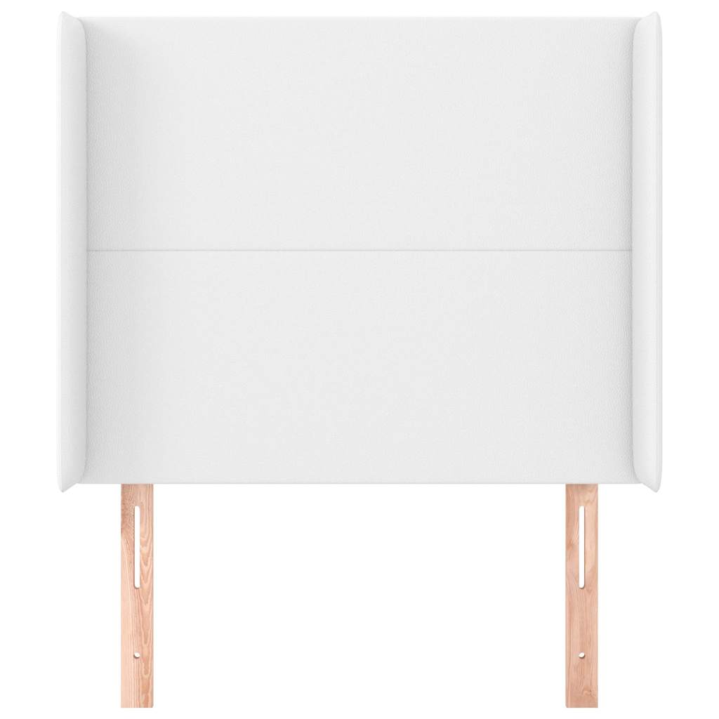 Vidaxl hoofdbord met randen 83x16x118 128 cm kunstleer wit