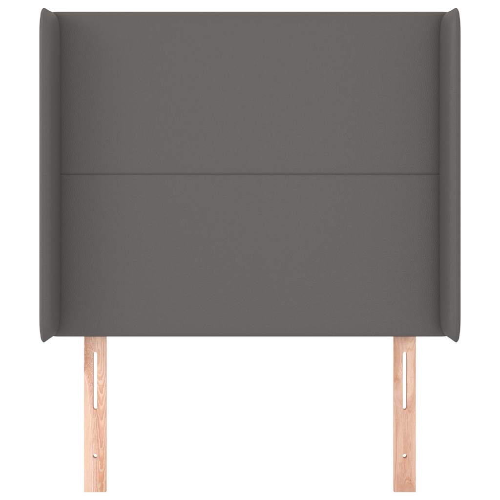 Vidaxl hoofdbord met randen 83x16x118 128 cm kunstleer grijs