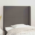 Vidaxl hoofdbord met randen 83x16x118 128 cm kunstleer grijs
