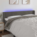 Vidaxl hoofdbord led 183x16x78 88 cm fluweel donkergrijs