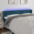 Vidaxl hoofdbord led 183x16x78 88 cm fluweel donkerblauw