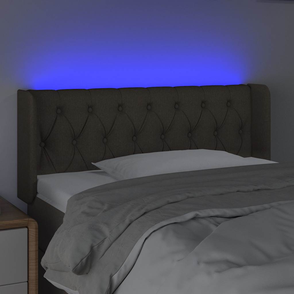 Vidaxl hoofdbord led 103x16x78 88 cm stof taupe
