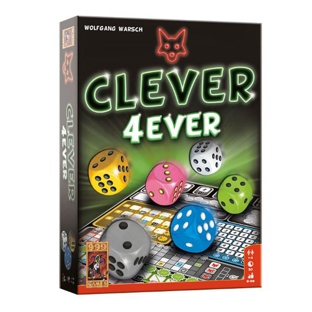 999games 999 games clever 4ever dobbelspel (nederlands, 1 - 4 spelers, 30 minuten, vanaf 8 jaar)