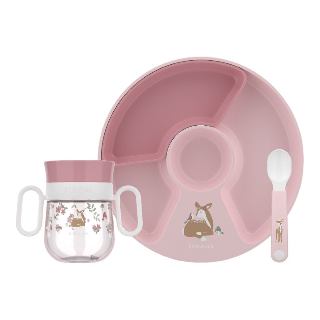 Mepal mio babyservies set little dutch - 3-delig - kraamcadeau - kinderservies - fairy garden