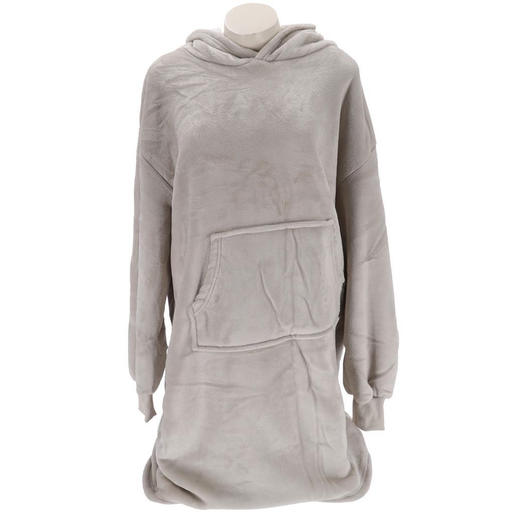 Merkloos sans marque hoodie plaid sherry 70x110 cm pumice stone