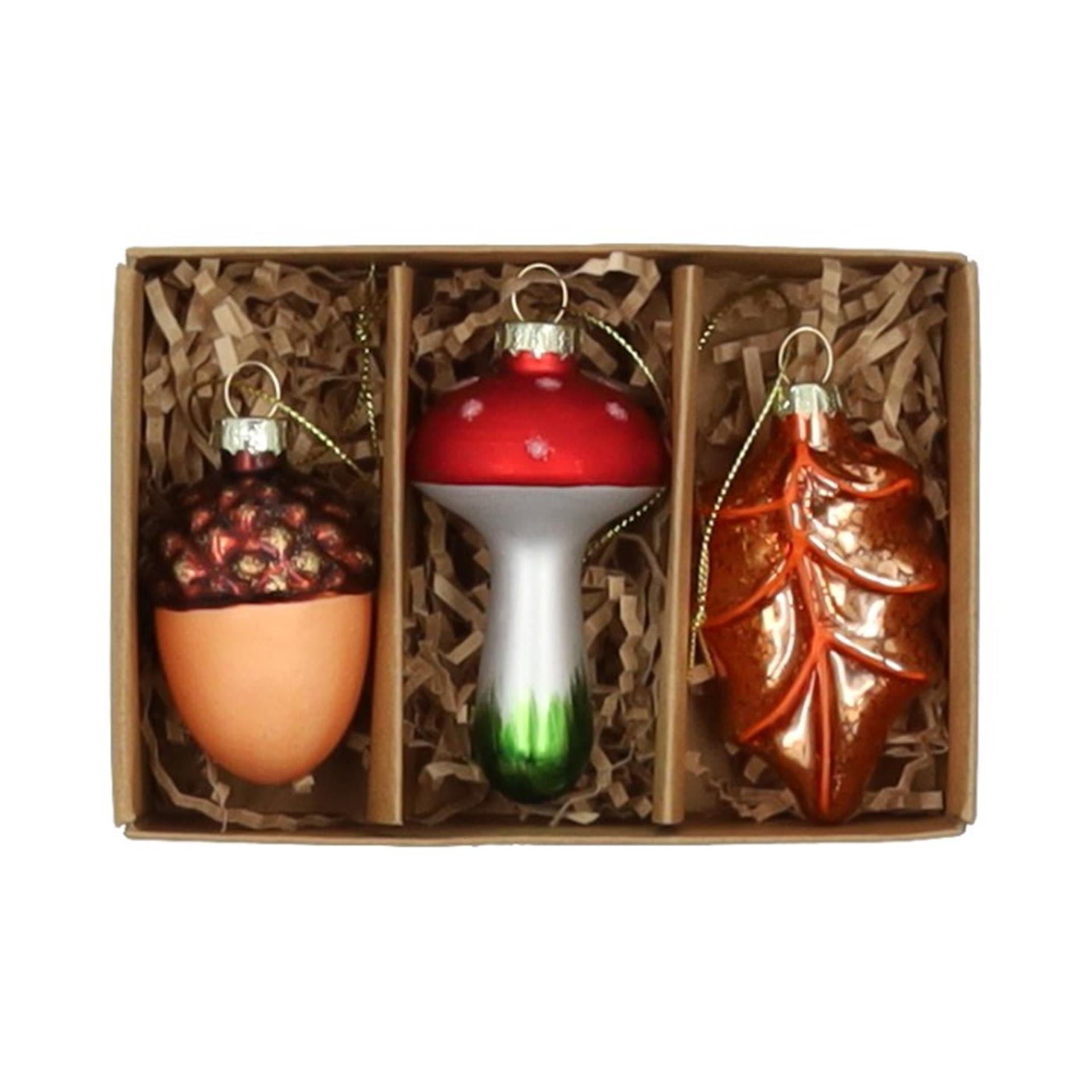 Hbx natural living kersthanger glas forest 3dlg windowbox