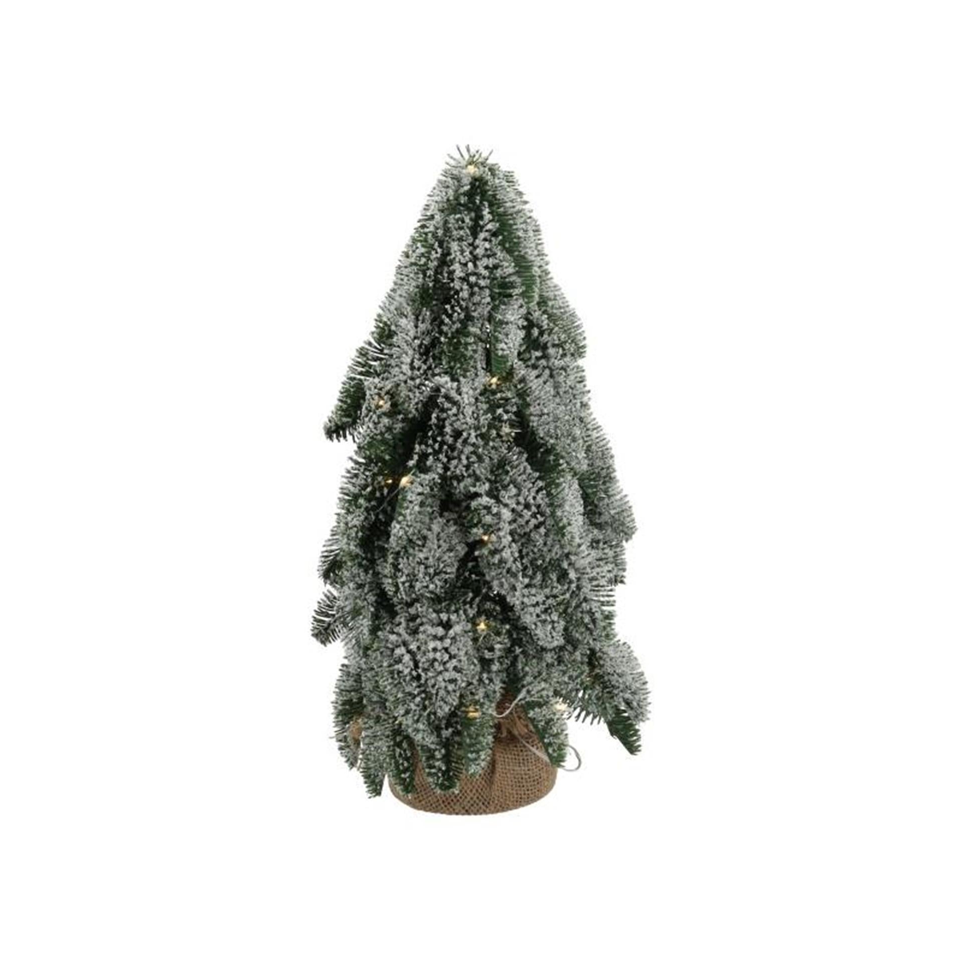 Hbx natural living kerstboom nobilis sneeuw 35led h43cm