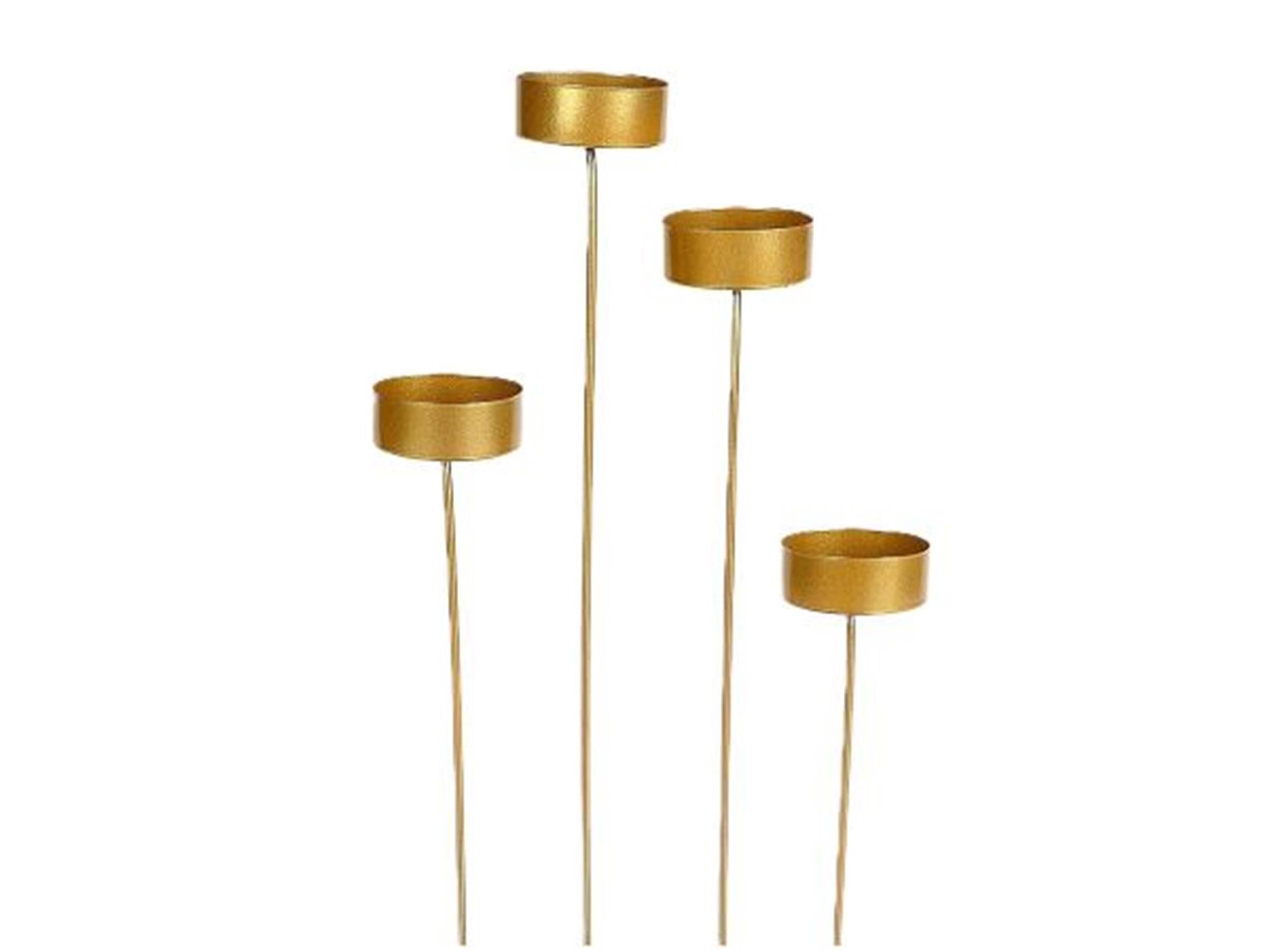 Hbx natural living kaarshouder goud dia4,5cm