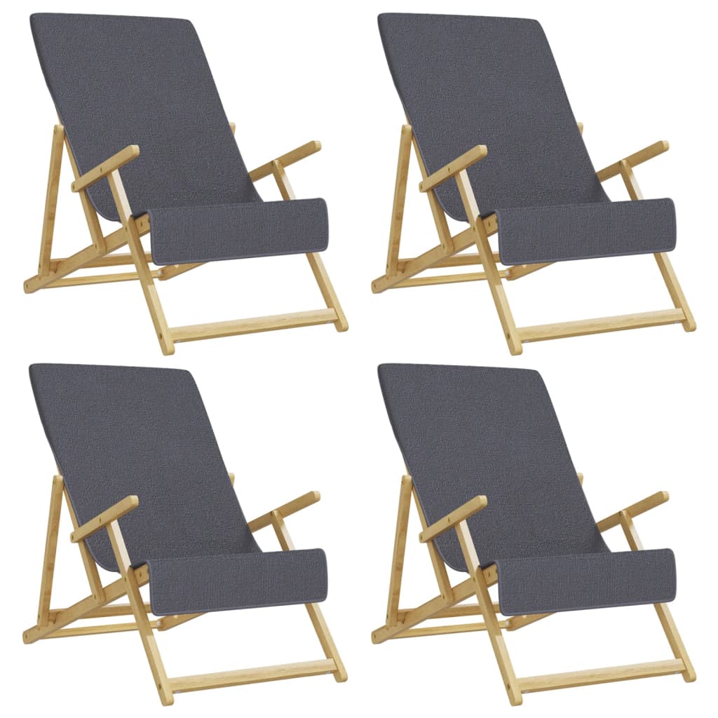Vidaxl strandhanddoeken 4 st 400 g m² 60x135 cm stof antracietkleurig