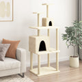 Vidaxl -Katzenmöbel mit Sisal -Kratzerpfosten 167 cm creme - geliert