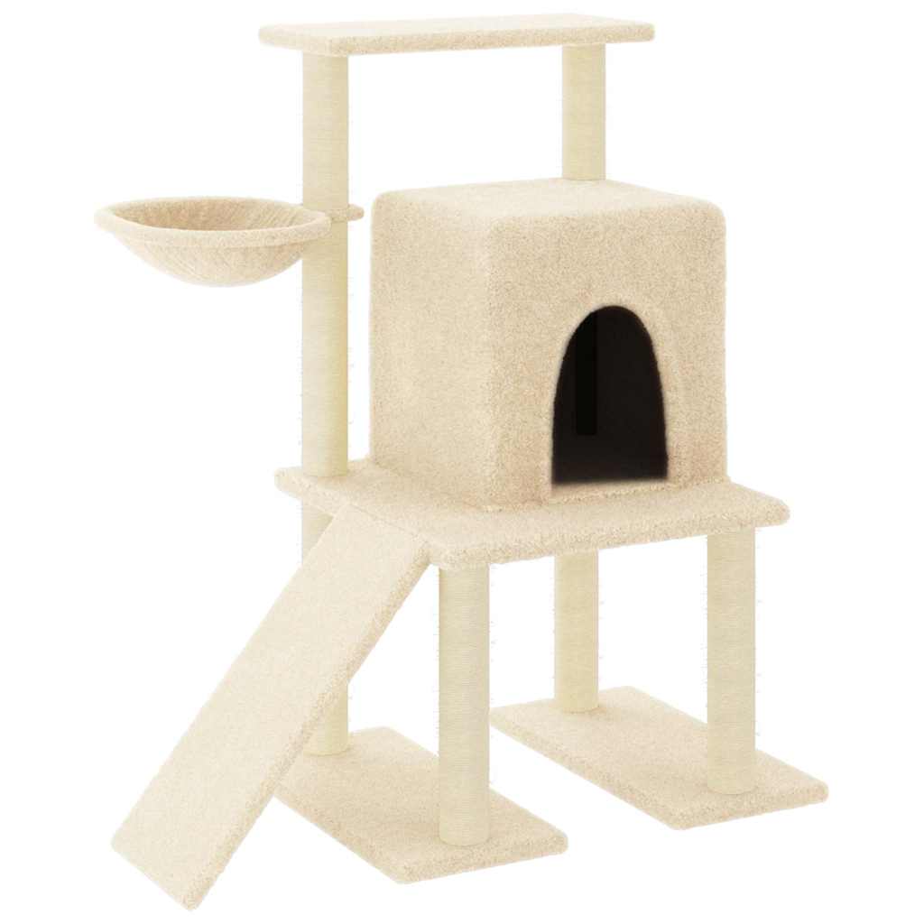 Vidaxl-Katzenmöbel mit Sisal-Kratzerposten 96,5 cm cremefarben