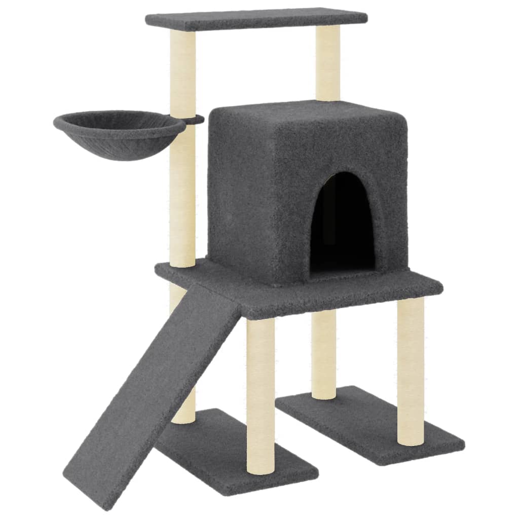 Vidaxl-Katzenmöbel mit Sisal-Kratzern 96,5 cm dunkelgrau