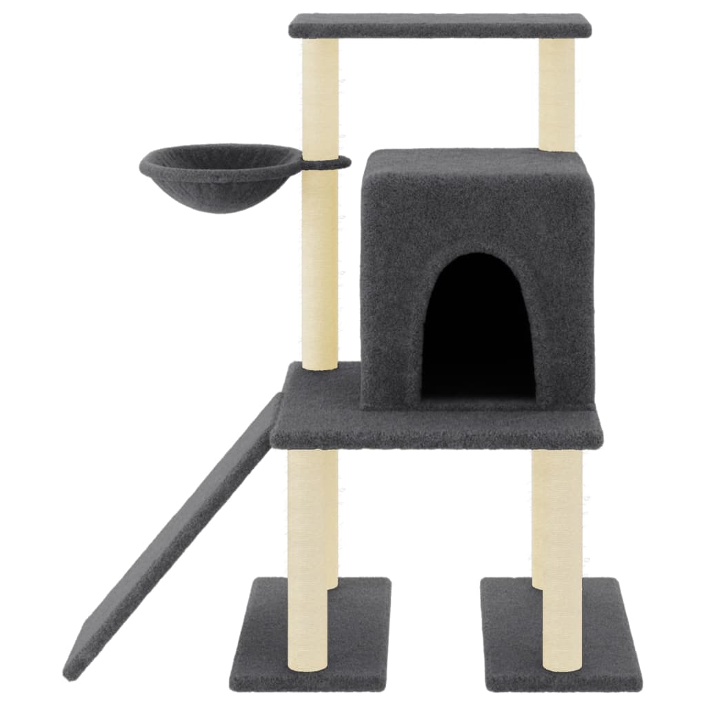Vidaxl-Katzenmöbel mit Sisal-Kratzern 96,5 cm dunkelgrau