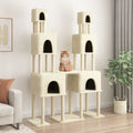 Vidaxl -Katzenmöbel mit Sisal -Kratzer -Pfosten 199 cm creme - geliert