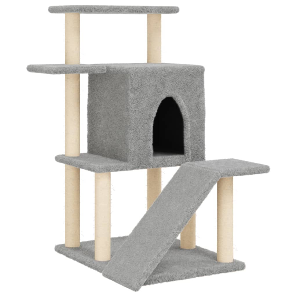 Vidaxl-Katzenmöbel mit Sisalkratzern 97 cm hellgrau