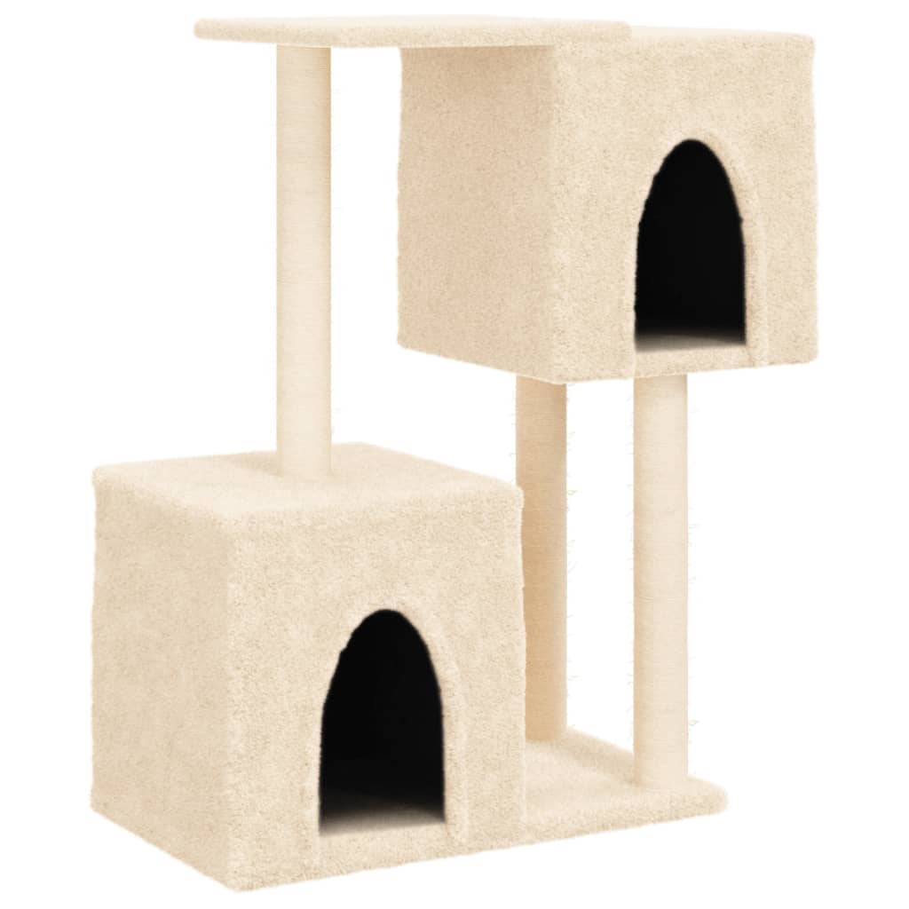Vidaxl -Katzenmöbel mit Sisal -Kratzerpfosten 86 cm Creme -Farbig