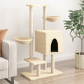 Vidaxl -Katzenmöbel mit Sisal -Kratzerpfosten 117 cm Creme -Farbig
