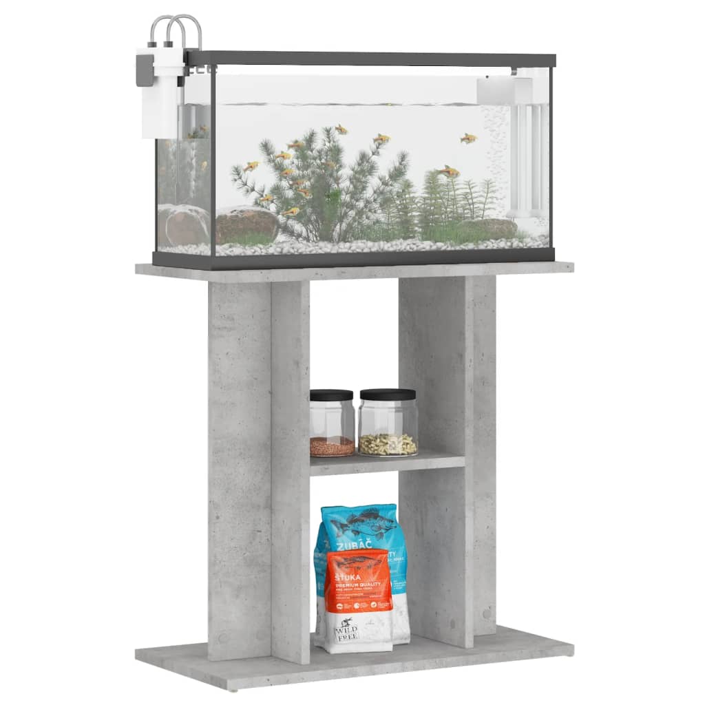 Vidaxl aquariumstandaard betongrijs 60x30x60 cm bewerkt hout