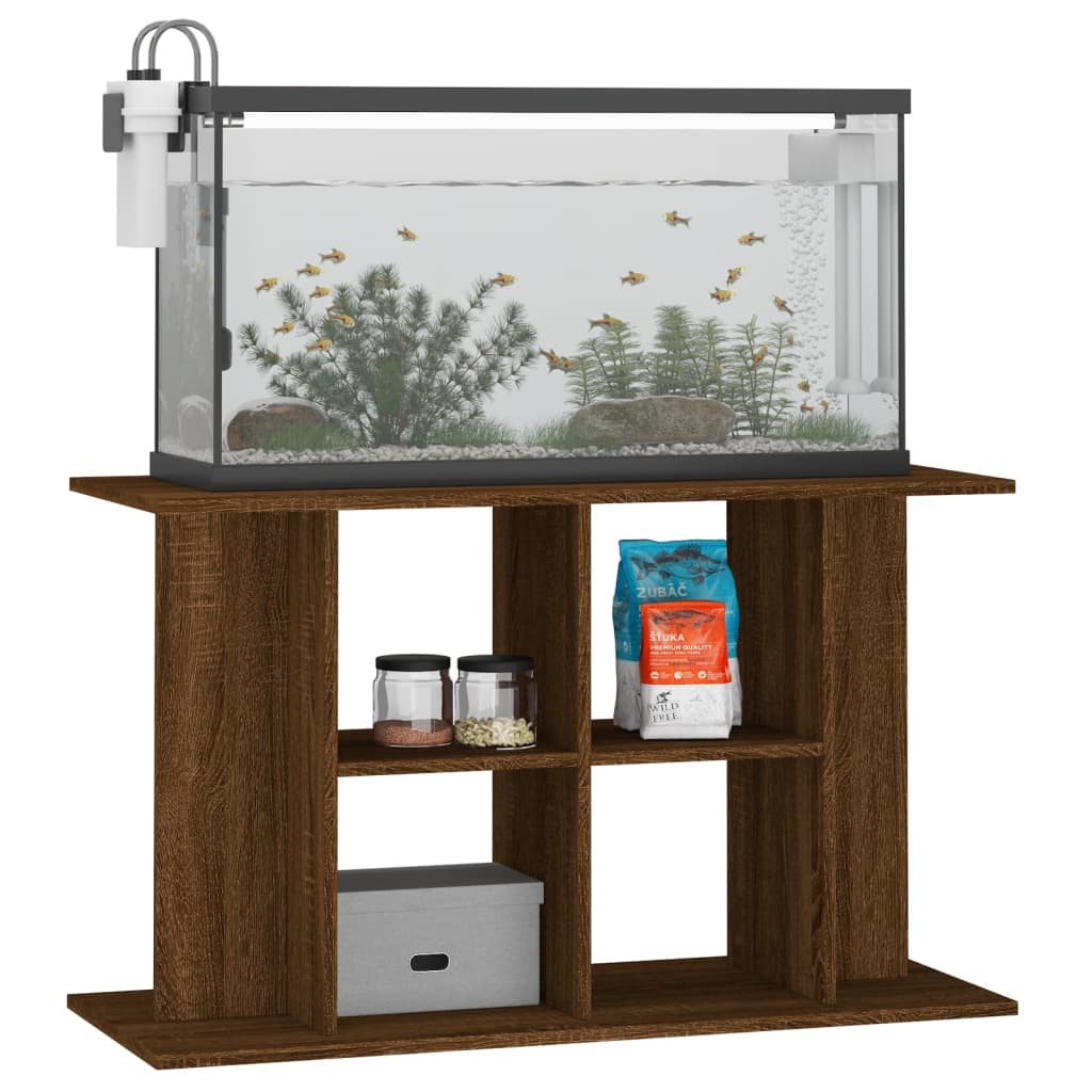 VIDAXL Aquarium Standard 100x40x60 cm lackiert in Holzbraune-Eichenfarbe