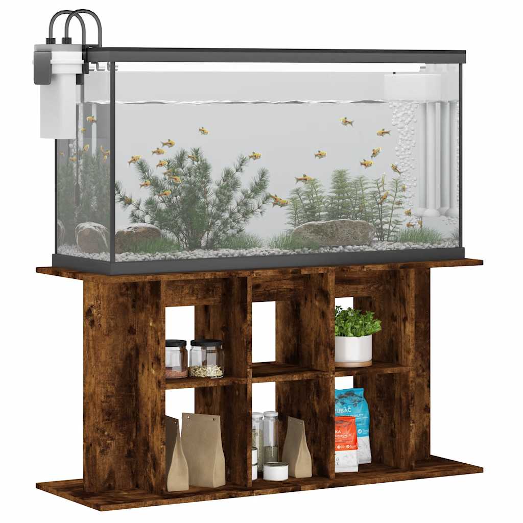 VidaXL Aquarium Standard 120 x 40 x 60 cm lackiert mit Holzgeräuchchenfarbe