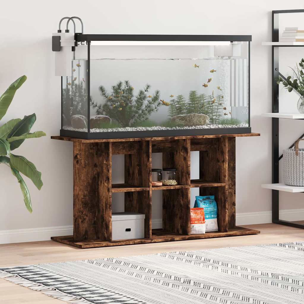 VidaXL Aquarium Standard 120 x 40 x 60 cm lackiert mit Holzgeräuchchenfarbe