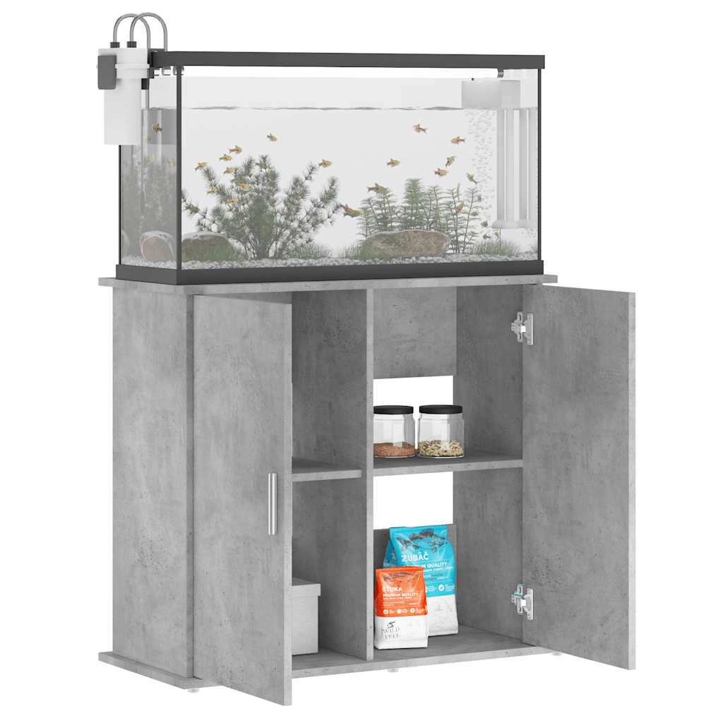 Vidaxl aquariumstandaard betongrijs 81x36x73 cm bewerkt hout