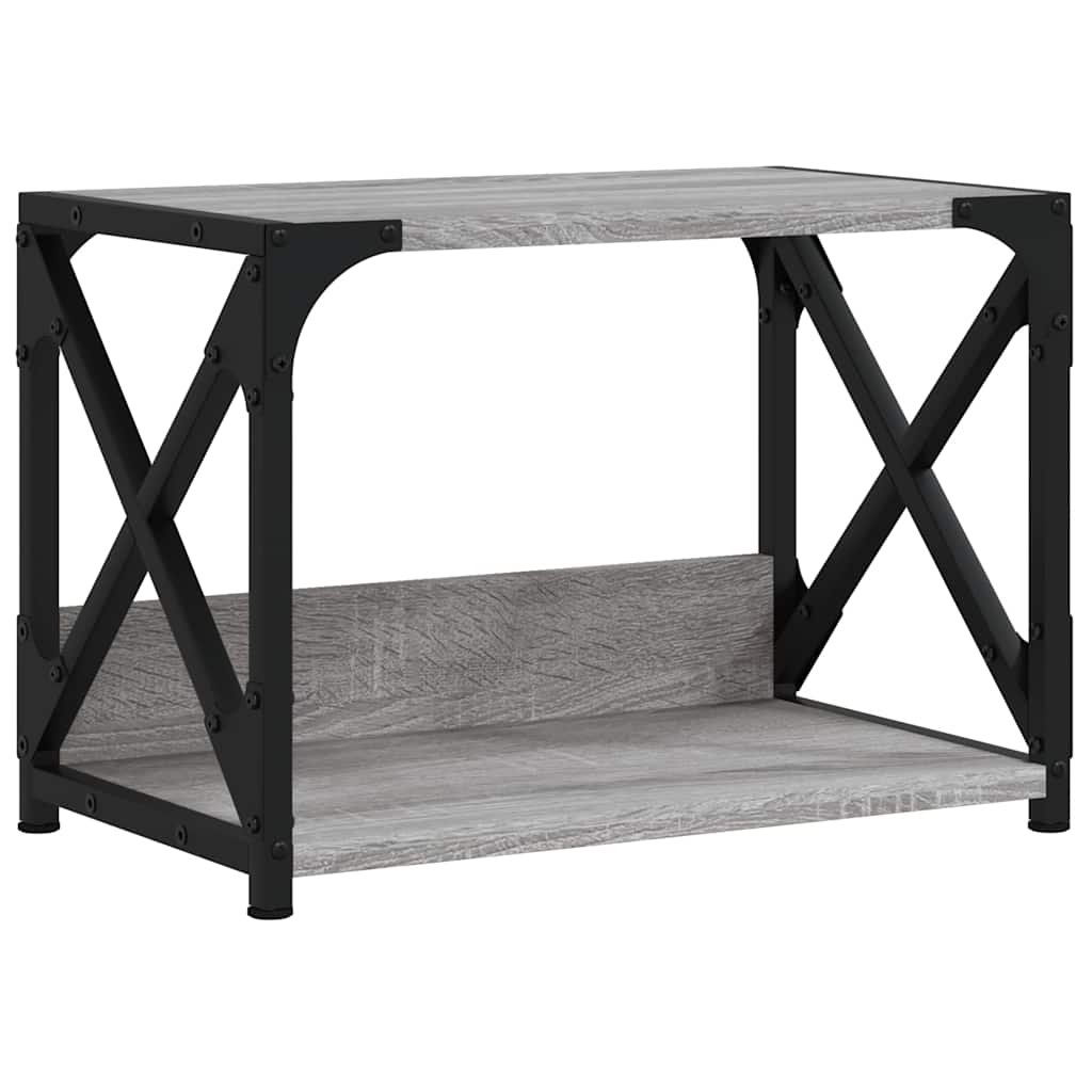 VIDAXL -Druckerständer 44x26x31,5 cm verarbeiteter Holzgrau Sonoma -Eiche