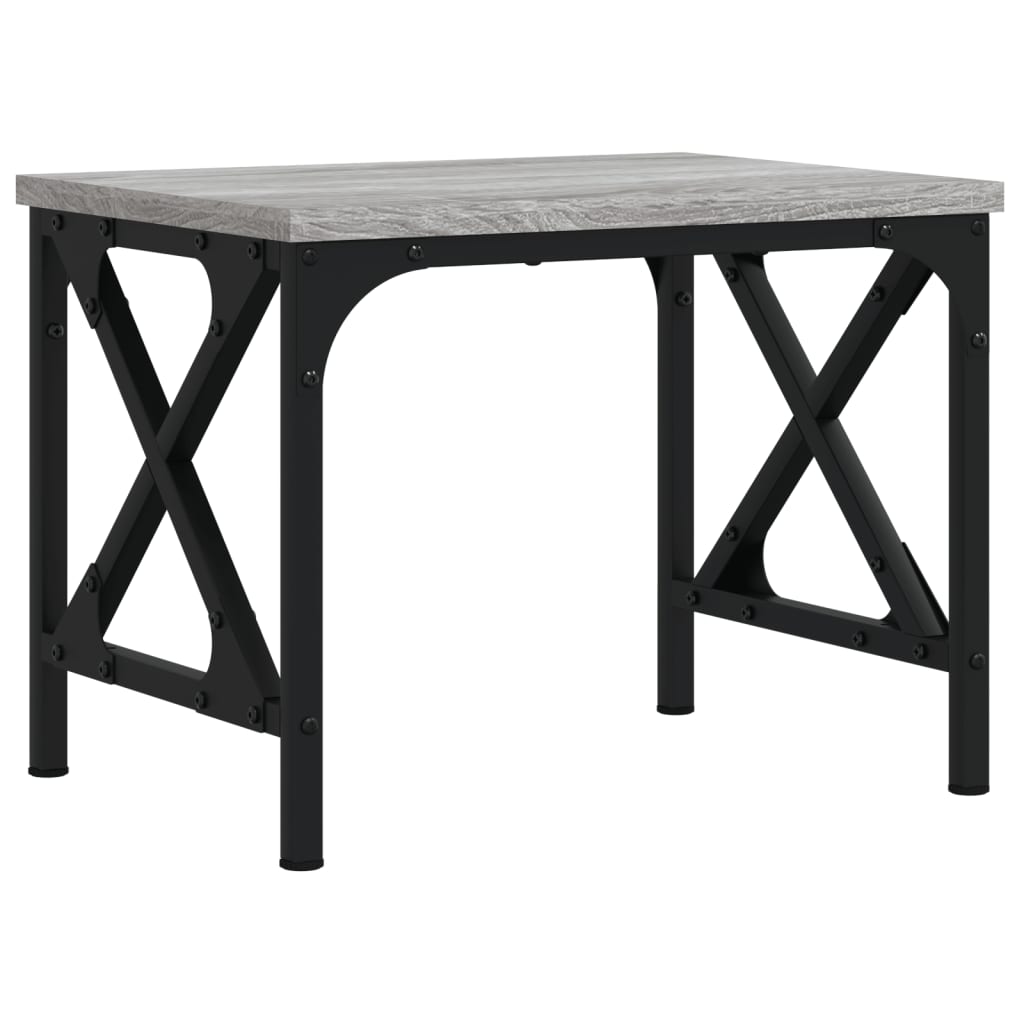 VidaXL Druckerständer 40x30x31 cm, verarbeitetes Holz, graue Sonoma-Eiche