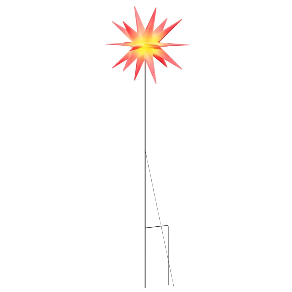 VidaXL Weihnachtslichterkette mit Erdspieß und LED, faltbar, 57 cm, rot