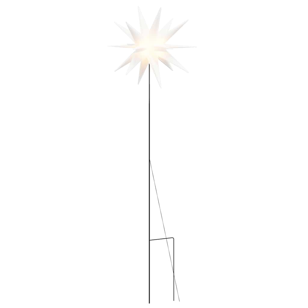 VidaXL Weihnachtslichterkette mit Erdspieß und LED, faltbar, 57 cm, weiß