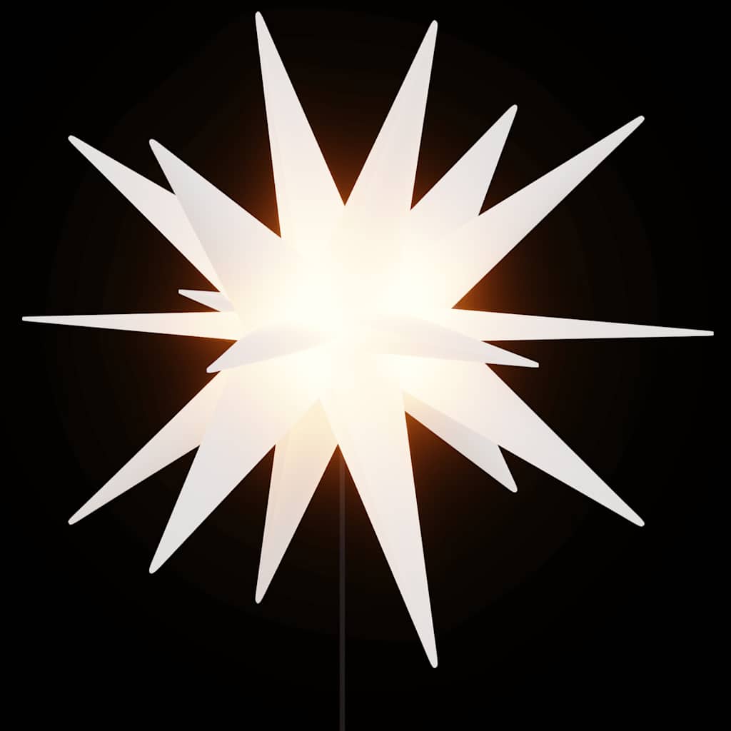VidaXL Weihnachtslichterkette mit Erdspieß und LED, faltbar, 57 cm, weiß