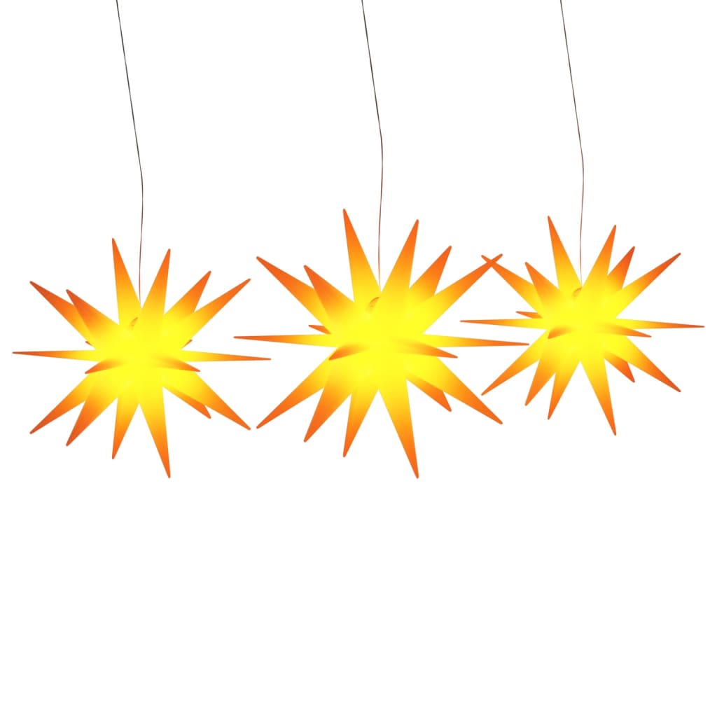 VidaXL Weihnachtslichterkette mit LEDs, 3-teilig, faltbar, gelb