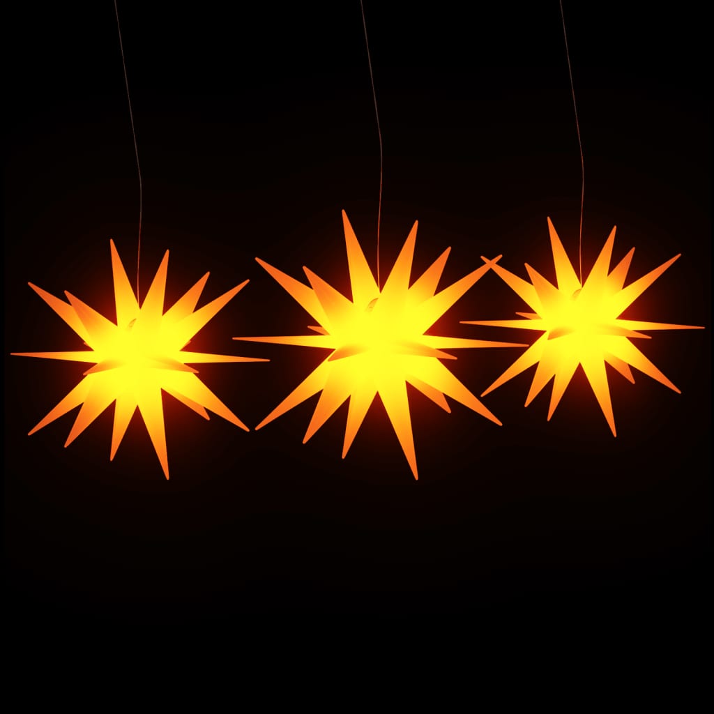 VidaXL Weihnachtslichterkette mit LEDs, 3-teilig, faltbar, gelb
