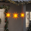 VidaXL Weihnachtslichterkette mit LEDs, 3-teilig, faltbar, gelb