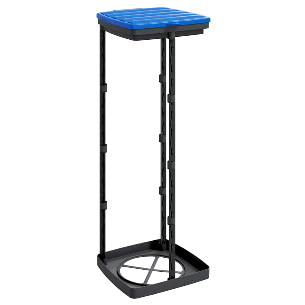 Vidaxl vuilniszakhouders 2 st 120 l pp zwart en blauw