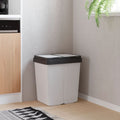 Vidaxl vuilnisbak dubbel 2x25 l wit