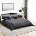 VidaXL Bettwäsche-Set 135x200 cm Baumwolle Dunkelgrau