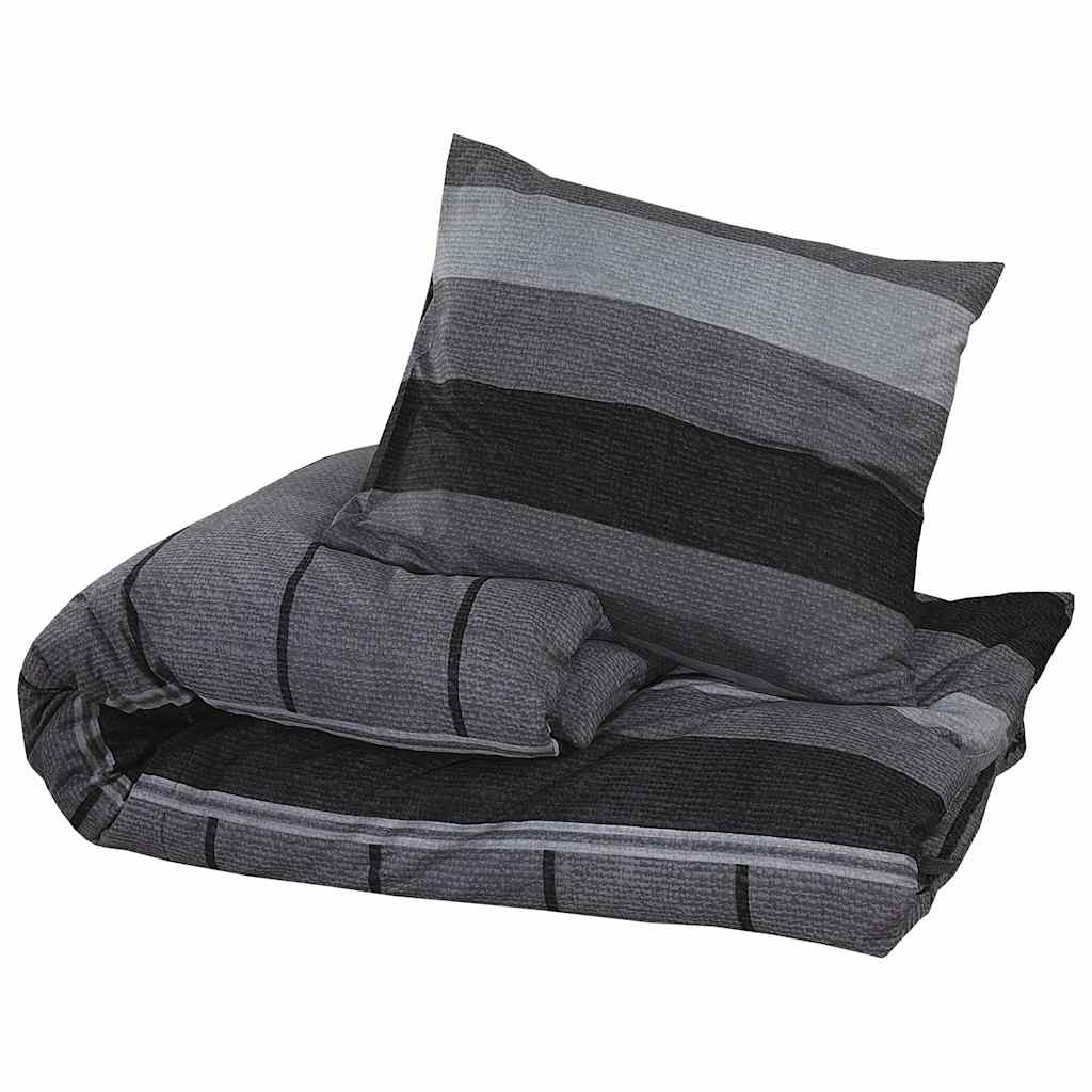 VidaXL Bettwäsche-Set 260x220 cm Baumwolle Dunkelgrau