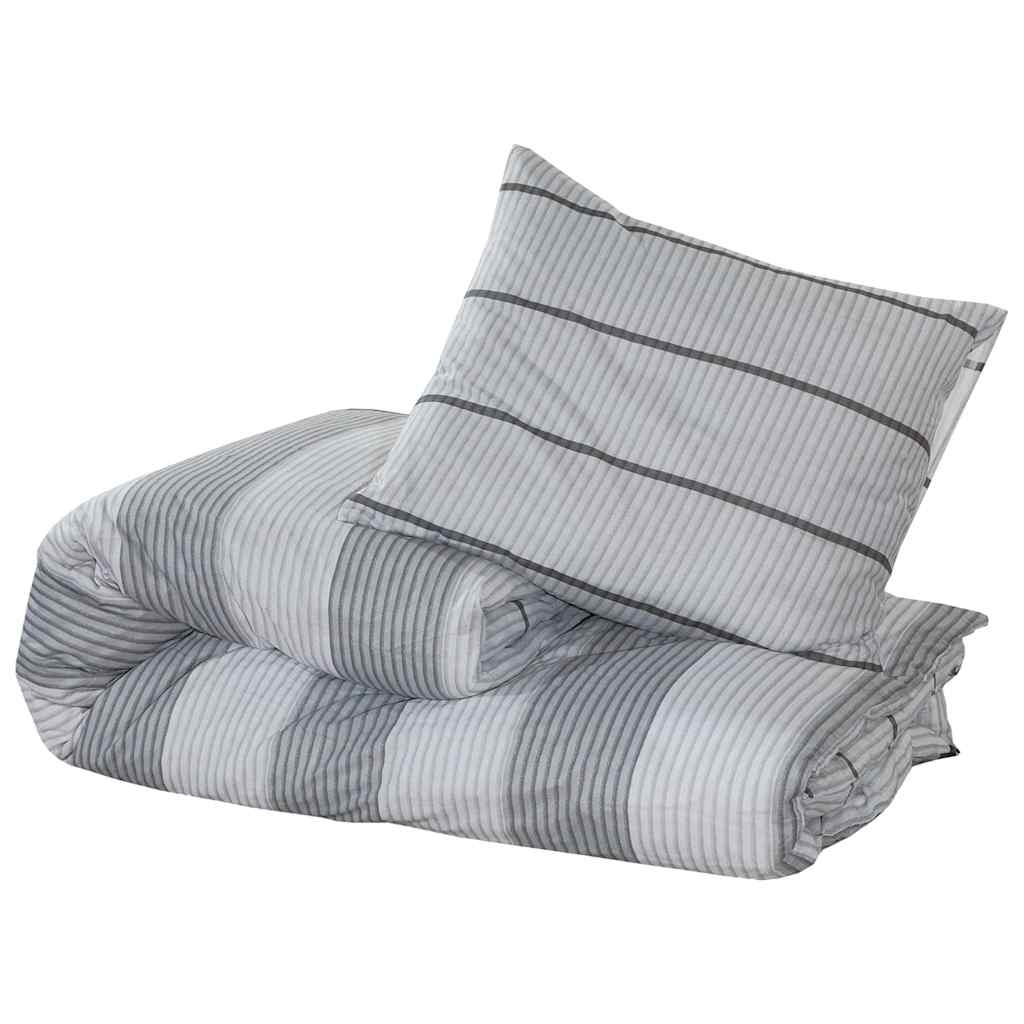 Vidaxl dekbedovertrekset 200x220 cm katoen grijs