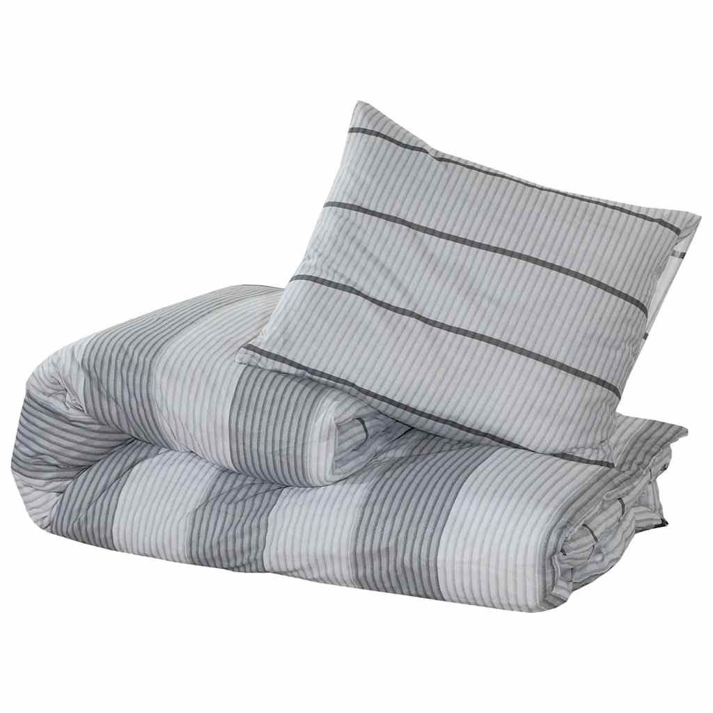 Vidaxl dekbedovertrekset 260x220 cm katoen lichtgrijs
