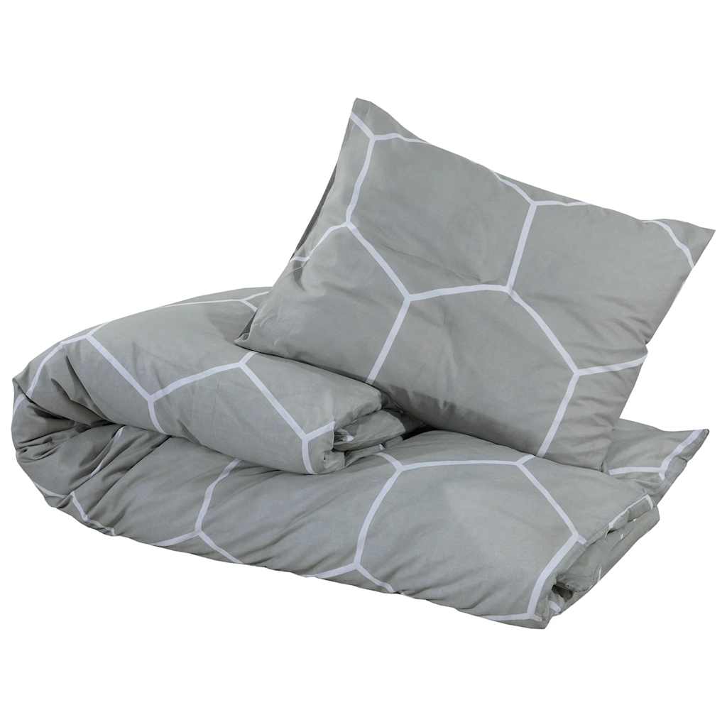 Vidaxl dekbedovertrekset 240x220 cm katoen grijs