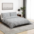 VidaXL Bettwäsche-Set 200x200 cm Baumwolle Grau