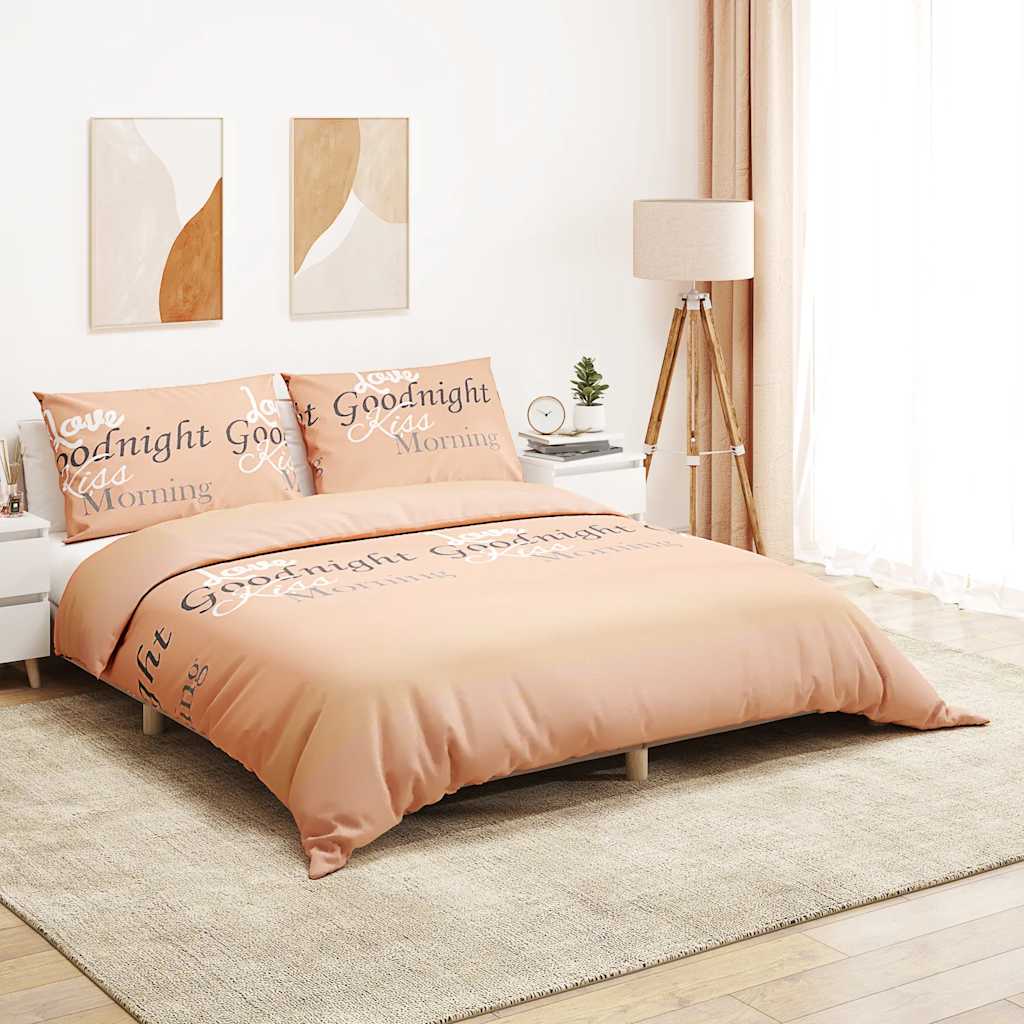VidaXL Bettwäsche-Set 140x200 cm Baumwolle Rosa